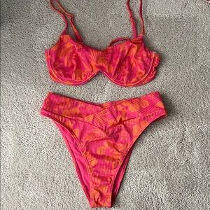 Hollister Pink and Orange Bikini
